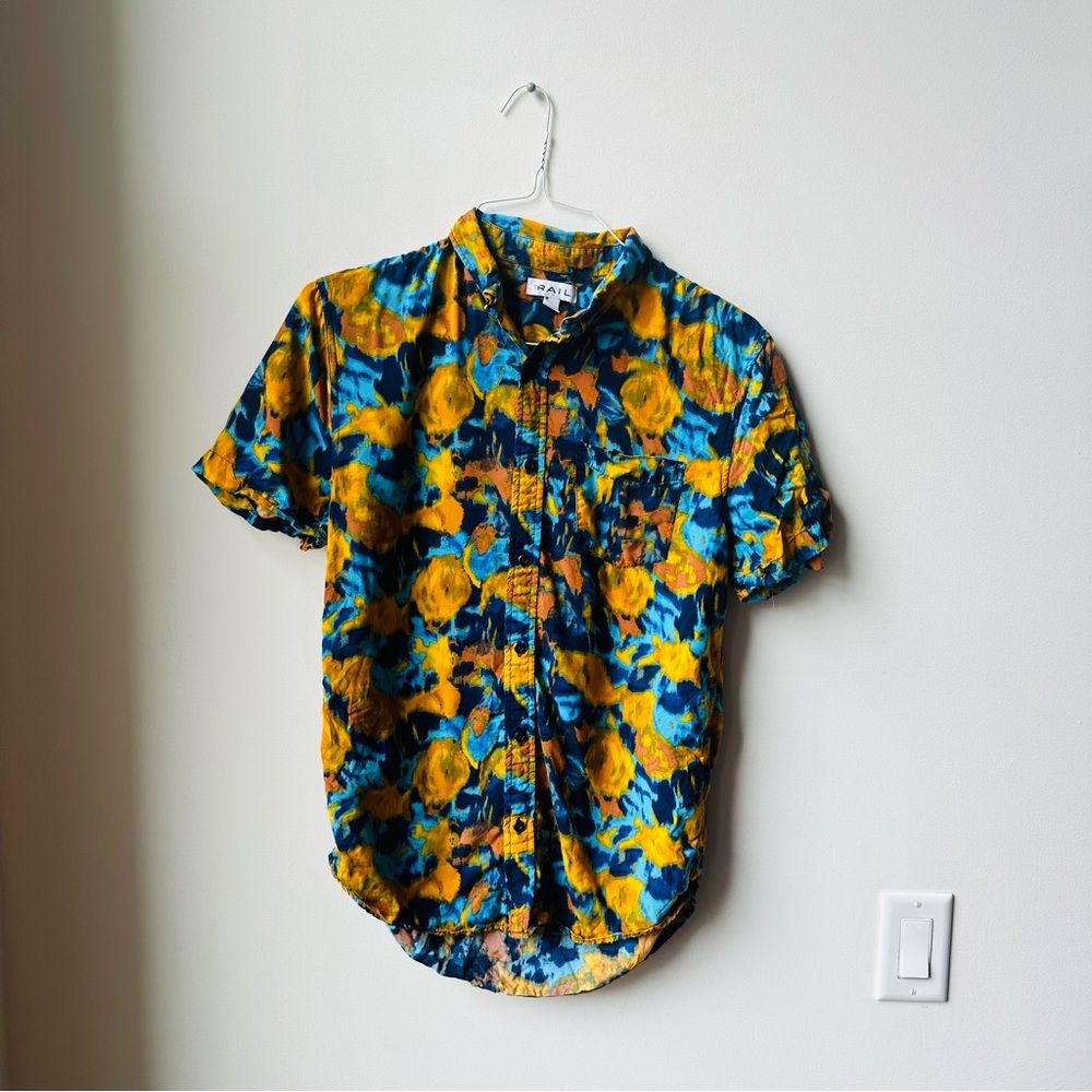 THE RAIL - Blue and Yellow lightweight print